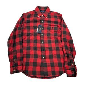 Polo Ralph Lauren Double-Faced Shirt‎ Mens Small Red Black Checked $138